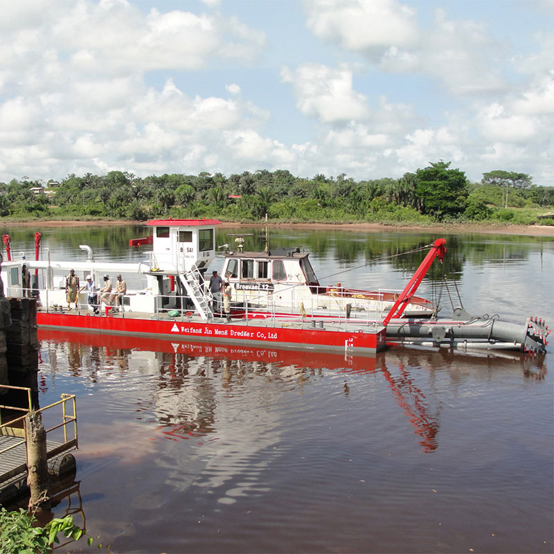 Rivier kleine baggerschip